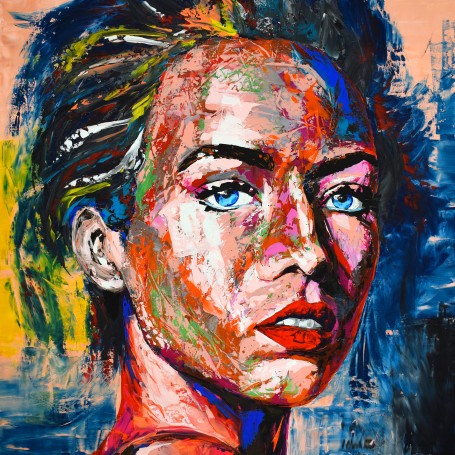 Original painting woman 100x100cm