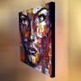Verkauft: Original Gemälde Gesicht abstrakt Kunst Nr. 141 80x80cm