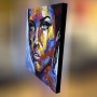 Original Gemälde Gesicht abstrakt Kunst Nr. 142 80x80cm